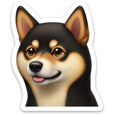 Black and tan Shiba Inu sticker
