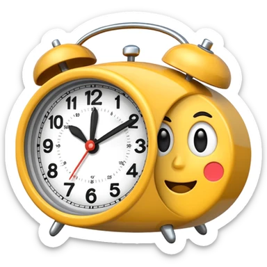 digital alarm clock set to 11 AM sticker