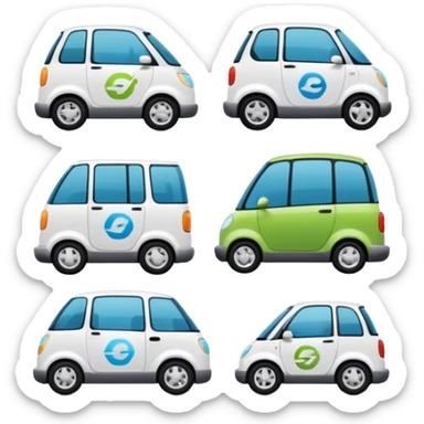 ecommute is a 100% electric vehicle fleet for corporate employee transportation sticker