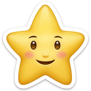 A star emoji smiling softly and eyes closed sticker