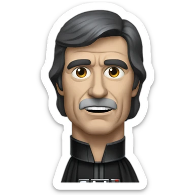 darth vader with the face of jose maria aznar sticker