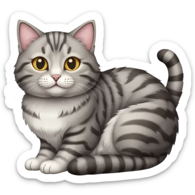 cat loafing with paws tucked under sticker