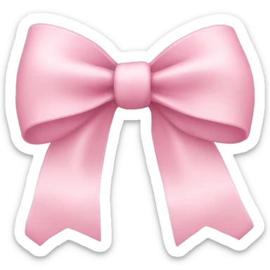 Light pink bow sticker