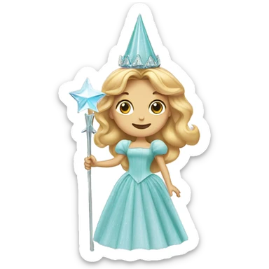 Glinda the good witch with wand sticker