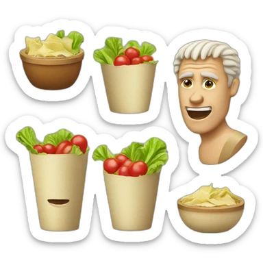 Caesar says very tasty sticker