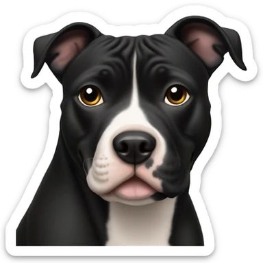 staffordshire bull terrier black sticker