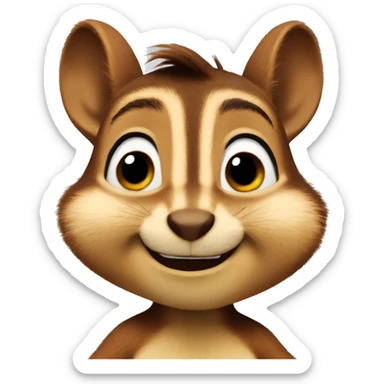 Theodore Chipmunk sticker