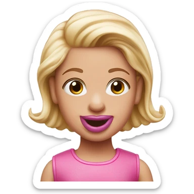 A pig playing barbie sticker