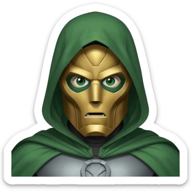 Comic dr doom sticker