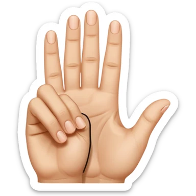 Yvl hand sign only 3 fingers up including thumb sticker