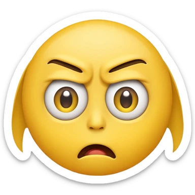 Eye roll irritated emoji  sticker