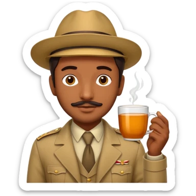 Gabar singh in sholay movie, taken cup of ttea sticker