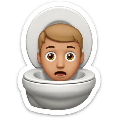 Random guys head sticking out of a toilet sticker