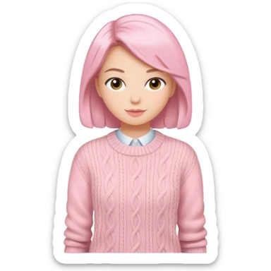 Preppy coquett cozy pink sticker