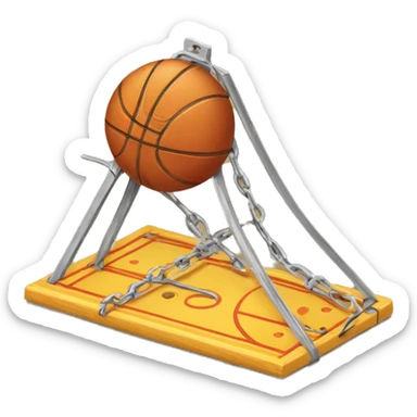 mouse trap with basketball inside sticker