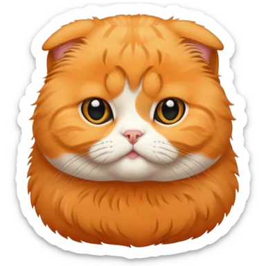 Scottish fold orange sticker