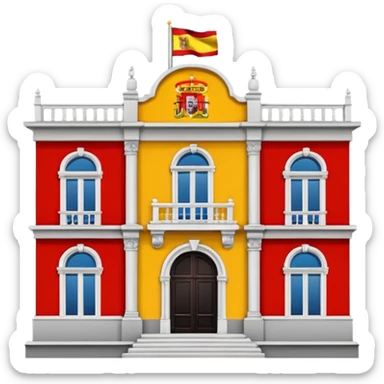 ayuntamiento con una bandera de españa sticker
