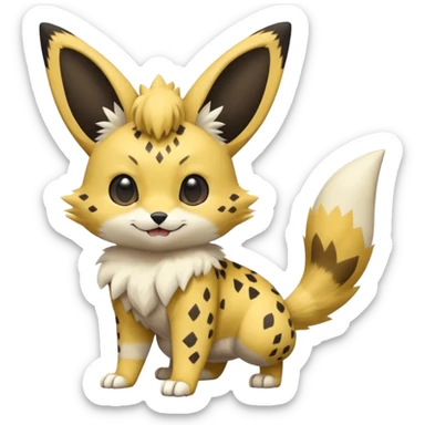 Serval-Sergal-Picchu-Minccino-Pikachu-Fakemon-Pokémon-creature  sticker
