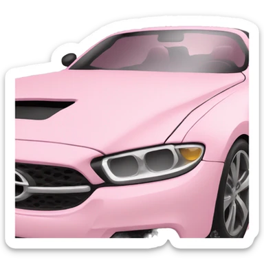 light pink car sticker