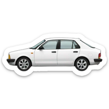 White skoda 120 sticker