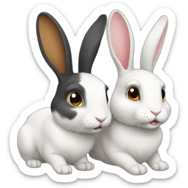 2 rabbits sticker