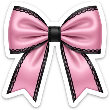 pink gothic bow sticker