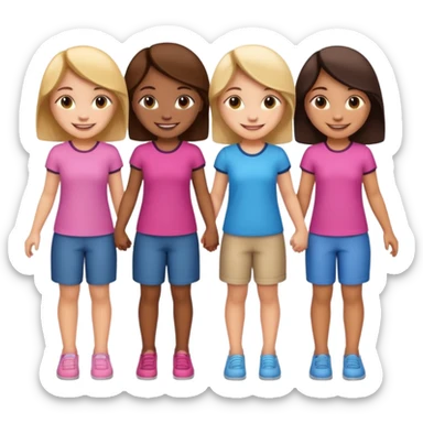 5 member girl group sticker