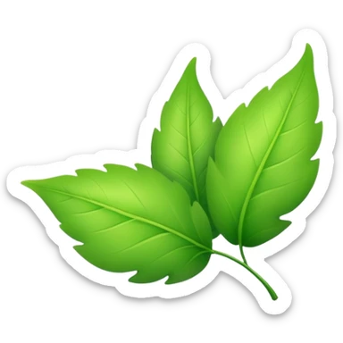 bright green summer leaves gently falling in a warm breeze sticker