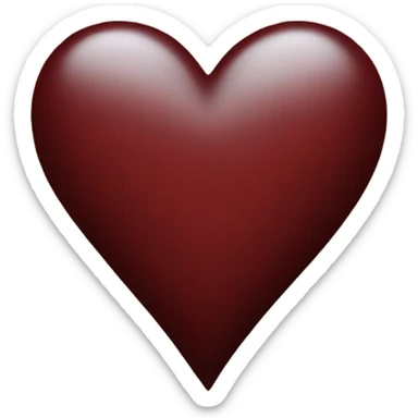 dark red heart sticker