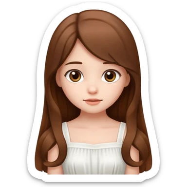 Cute shy girl sticker