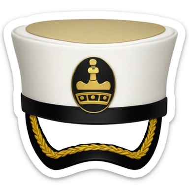Boat captain hat sticker
