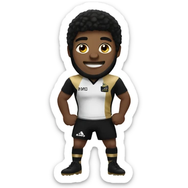 rugby player black and gold  sticker