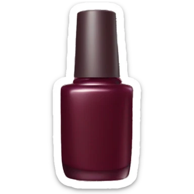 Burgundy nail color bottle sticker