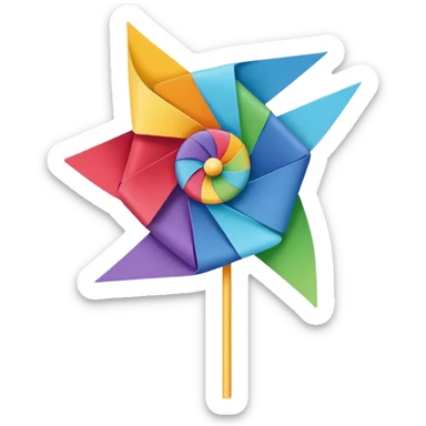 Pinwheel hat sticker