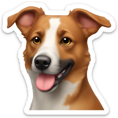 Red heeler & Lab mix dog sticker