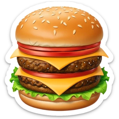 Double meat burger sticker