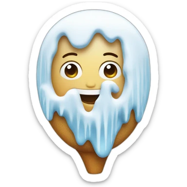 Chat avec une glace sticker
