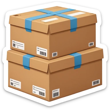 create a realistic emoji showing logistics in a efficent way sticker