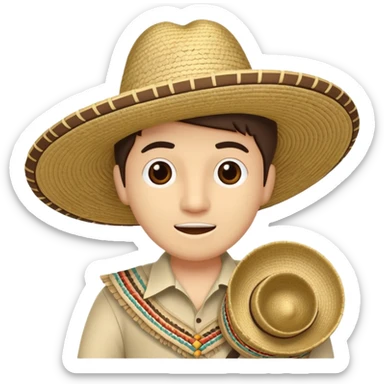 Sombrero vueltiao vallenato sticker
