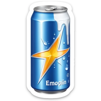 White energy drink sticker