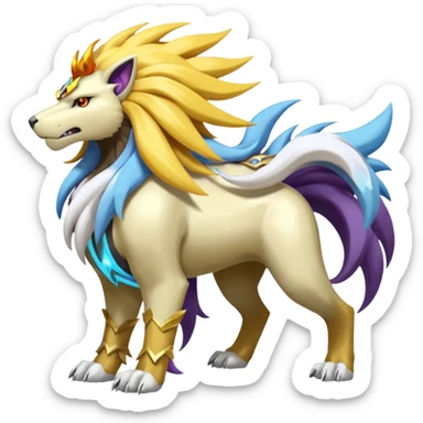 Entei-Raikou-Solgaleo-Suicune-Electrike-Manectric-fusion-creature (full body) sticker