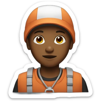 Boy with a kap  sticker