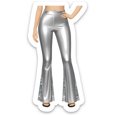 Disco ball flared pants sticker