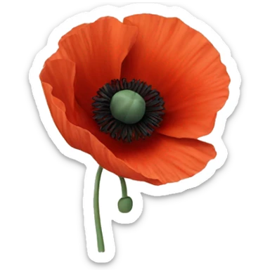 Poppy sticker