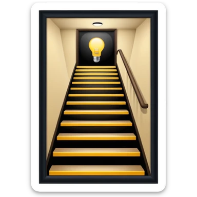 Lights Down stairs in the basement sticker