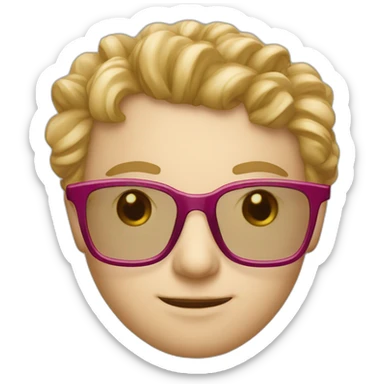 framboise avec une grosse paire de lunettes sticker