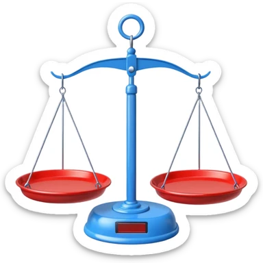 Hanging Balance Scale red blue  sticker