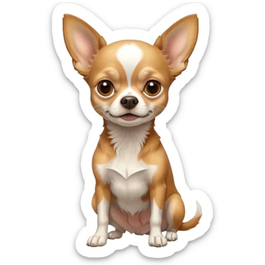 old chihuahua full body sticker