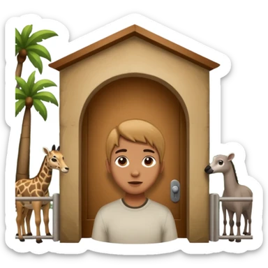 entrada de un zoo y que vean animales  sticker