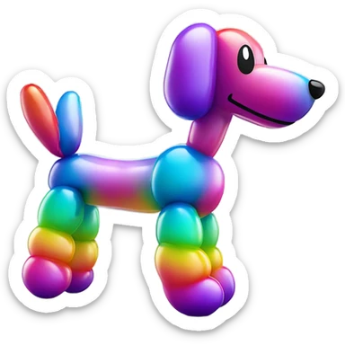 Balloon dog sticker